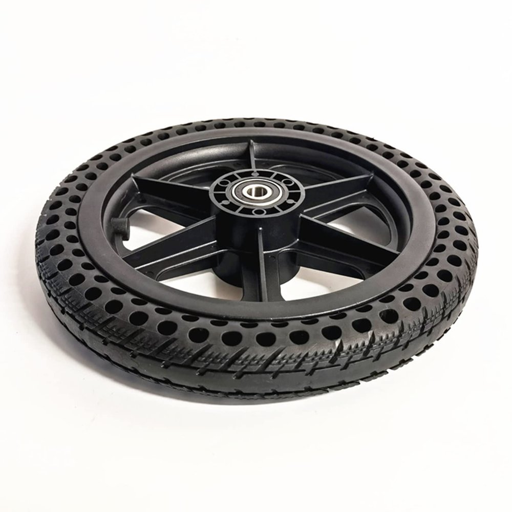 12x1.5 Electric Wheelchair Rear Wheel Parts, 12inch Wheelchair Replacement Wheels Parts with Bearing, Honeycomb Solid Tire, Nylon Hub, Bearing: 12mm