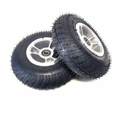 9inch Wheelchair Replacement Wheels Parts, Wheelchair Front Wheels Casters Accessories, Pneumatic Tires, Aluminum Alloy Hub, Bearing 15mm, 1 Pair