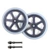 16x1.75 Wheelchair Replacement Wheels Accessories, Spare Wheels for Wheelchair Rear Wheel, Non-Slip Solid Tire, Suitable for Manual Wheelchair, Trolley, Bearing: 14mm, 1Pair view 1