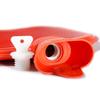 Peterpan Oversized Rubber Hot Water Bottle with Fleece Cover and Silicone Lanyard, XXX-Large, BPA & PVC Free, 3-Liter Capacity, for Pain Relief and Warmth, Red view 3