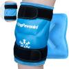 KingPavonini XXL Knee Ice Pack Wrap Around Entire Knee After Surgery, Large Reusable Gel Ice Pack for Injuries, Pain Relief, Swelling, Sports Injuries, 2 Pack (Sky-Blue) view 1