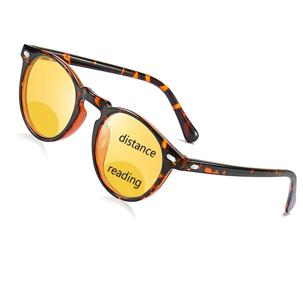 COTIA Men Bifocal Sports Reading Sunglasses Cycling Fishing Day Night Driving Readers Sun Glasses Anti Glare Eyeglasses (leopard, 1, multiplier_x)