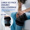 KingPavonini XXL Knee Ice Pack Wrap Around Entire Knee After Surgery, Large Reusable Gel Ice Pack for Injuries, Pain Relief, Swelling, Sports Injuries, 2 Pack (Black) view 3