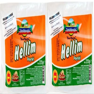 Tahsildaroglu Halloumi Goat-Cow-Sheep Milk Cheese 7.93 oz each, PACK of 2 (450 gr TOTAL)