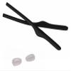 Caulo Replacement Kit of Temple Ear Socks and Nose Pads Compatible with Oakley Keel Tech OX3122 Glass Eyeglass Frames (Black w Clear Nose Pads - 1 Set) view 1
