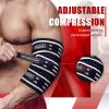 MANUEKLEAR Elbow Sleeves for Weightlifting, Adjustable Elbow Wraps for Weightlifting (M(9.4"-11")) view 2