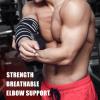MANUEKLEAR Elbow Sleeves for Weightlifting, Adjustable Elbow Wraps for Weightlifting (M(9.4"-11")) view 4