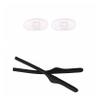Caulo Replacement Kit of Temple Ear Socks and Nose Pads Compatible with Oakley Keel Blade OX3125 Wingback OX5089 Glass Eyeglass Frames (Black w Clear Nose Pads - 1 Set) view 1