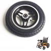 10 * 2, 10inch Electric Wheelchair Front Wheels Casters, Wheelchair Replacement Wheels Accessories, Rubber Pneumatic Tire, Aluminum Alloy Hub, Bearing: 12mm view 1