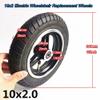 10 * 2, 10inch Electric Wheelchair Front Wheels Casters, Wheelchair Replacement Wheels Accessories, Rubber Pneumatic Tire, Aluminum Alloy Hub, Bearing: 12mm view 2