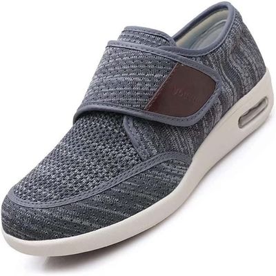 FZYUAN Extra Wide Width Diabetic Shoes for Swollen Feet, Walking Edema Diabetic Shoes for Mens, Adjustable Swollen Feet Arthritis Orthopedic Footwear, Lightweight Breathable Sneakers,Dark Gray,14