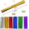 Clear Treat Bags, 200PCS Plastic OPP Cellophane Bag Party Favor with 200 Twist Ties for Bakery Cookies Candies Dessert Wedding Valentine Gifts view 4