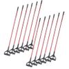 Matthew Cleaning Commercial Quick-Change Iron Mop Handle for Floor Cleaning Heavy Duty Mop Head Replacement Holder 60inch w/Plastic Gripper for Rags Side Gate Wet Mop Handles 12 Packs view 1