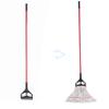 Matthew Cleaning Commercial Quick-Change Iron Mop Handle for Floor Cleaning Heavy Duty Mop Head Replacement Holder 60inch w/Plastic Gripper for Rags Side Gate Wet Mop Handles 12 Packs view 2