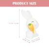 SEWACC Mini Rabbit Figures Toy: 6Pcs Miniature Bunny Figurine 2023 Lucky Zodiac Animal Statue Cupcakes Toppers for Chinese New Year Car Decoration Micro Landscape Garden view 2