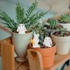 SEWACC Mini Rabbit Figures Toy: 6Pcs Miniature Bunny Figurine 2023 Lucky Zodiac Animal Statue Cupcakes Toppers for Chinese New Year Car Decoration Micro Landscape Garden view 4