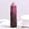 100% Natural Quartz Point Rhodonite Obelisk Pink Stone Wand Rhodochrosite Ornament for Home Decor Stone Collection,Rhodonite,50-60mm view 1