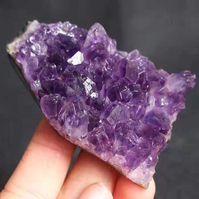 1Pcs Natural Uruguay Amethyst Cluster Home Decoration Purple Crystal Stone Mineral Specimens Cluster Decor,Uruguay Cluster,60-70g (1pcs)