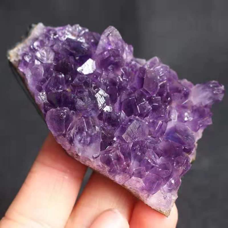 1Pcs Natural Uruguay Amethyst Cluster Home Decoration Purple Crystal Stone Mineral Specimens Cluster Decor,Uruguay Cluster,60-70g (1pcs)