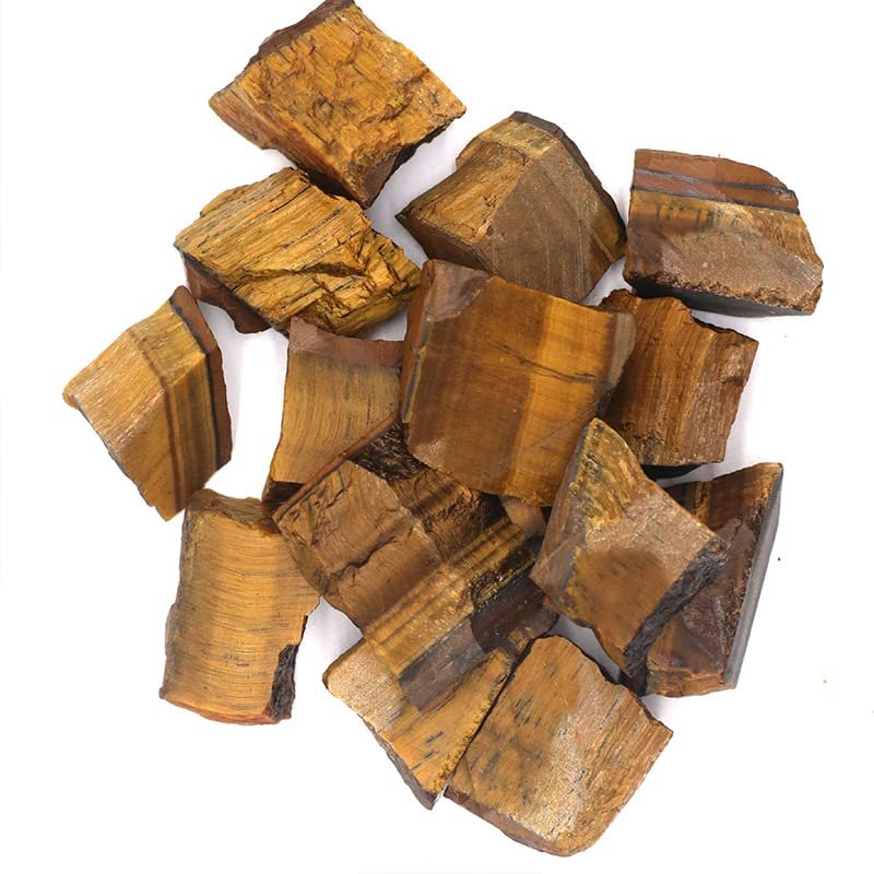 100% Natural Tiger Eye Stone Mineral Specimens Home Garden Fish Tank Crystal Decoration,Tiger Eye Stone,40-50g (1pcs)