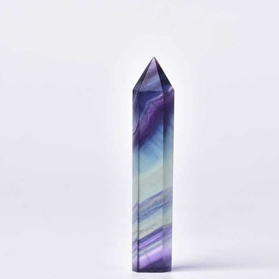 40-80mm Natural Crystal Colored Fluorite Hexagonal Prisms Crystal Point Stone Stone Gift,Random Delivery,40-50mm