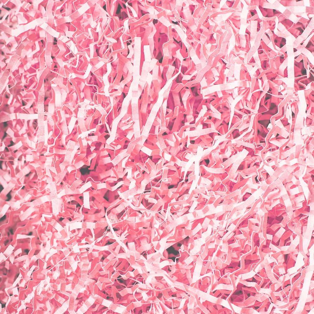 Creavvee Gift Packaging Shredded Paper Protection & Decoration Material 200g Light Pink