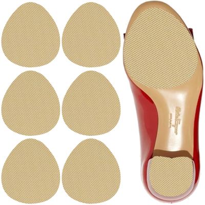 Anti-Slip Shoe Grip Pads for High Heels - 3 Pairs (3.5"x2.5", Yellow) - Non-Slip Sole Protectors for Women's Shoes