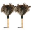 2PACKS 13" Ostrich Feather Duster Durable Dust Collecting Cleaning Tool in Wool Shop view 1