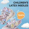 2 Pairs Shoes Insole for Kids, 9.1inch Replacement Shoe Inserts Children Latex Massage Insole, 26 to 36 Size Feet Care Shoes Cushion Replacement Insole for Kids & Child view 2