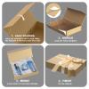 MOZRRO Gift Box 11.5 x 8.2 x 2.3 In Gift Boxes for Presents Magnetic Closure, Gift Boxes with Lids for Presents Birthday Luxury Jewelry T-shirts Gloves Scarves Books Clothes Gift Wrap - Gold view 4