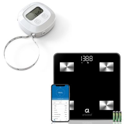 arboleaf Smart Bluetooth Bathroom Weight Scale+Smart Body Tape Measure with App