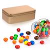 DOITOOL Tinplate Tins Set of 4 4.33 X 2.55 X 1.37 in Golden Empty Tin Box with Hinged Lid Small Gift Tinplate Box for Candy Wedding Party Favors Jewelry Usb Flash Drives Stationery Storage view 2