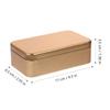 DOITOOL Tinplate Tins Set of 4 4.33 X 2.55 X 1.37 in Golden Empty Tin Box with Hinged Lid Small Gift Tinplate Box for Candy Wedding Party Favors Jewelry Usb Flash Drives Stationery Storage view 3