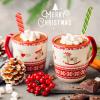 Hoolerry 100 Pcs Disposable Christmas Wooden Spoons 5.5'' Hot Cocoa Chocolate Candy Cane Winter Tasting Bar Spoons for Cake Coffee Ice Cream(Red, Green,Striped Style) view 3