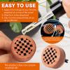 Essential Oil Car Diffuser, 2 PCS Checkered Car Aromatherapy Chequerboard Wood Diffuser with Vent Clip view 4