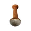 HealthAndYoga FootEase Kansa Vatki Stick - Ayurveda Bronze Foot Massager with Wooden Handle -Ancient Detox Pain Relief Rough Surface for Exfoliation -Eases Tiredness and Relaxes Feet(Stick - Flamed) view 1