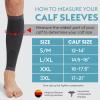 KEKING Calf Compression Sleeves for Men Women, Leg Compression Sleeves, Footless Compression Socks for Running, Shin Splint Support for Sports, Varicose Vein Treatment Legs & Pain Relief, Gray 3XL view 2