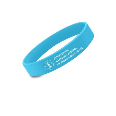 Personalized Medical Silicone Bracelets Sport Emergency ID Bracelet for Men Women Engraving Identify Bracelet Waterproof ID Alert Bracelets