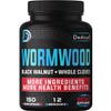 DEDICAD Premium Wormwood Extract Capsules - 5 Month Supply for Immune - 12 Herbs Blended with Black Walnut Leaves, Ginger, Turmeric & More - 150 Counts view 1