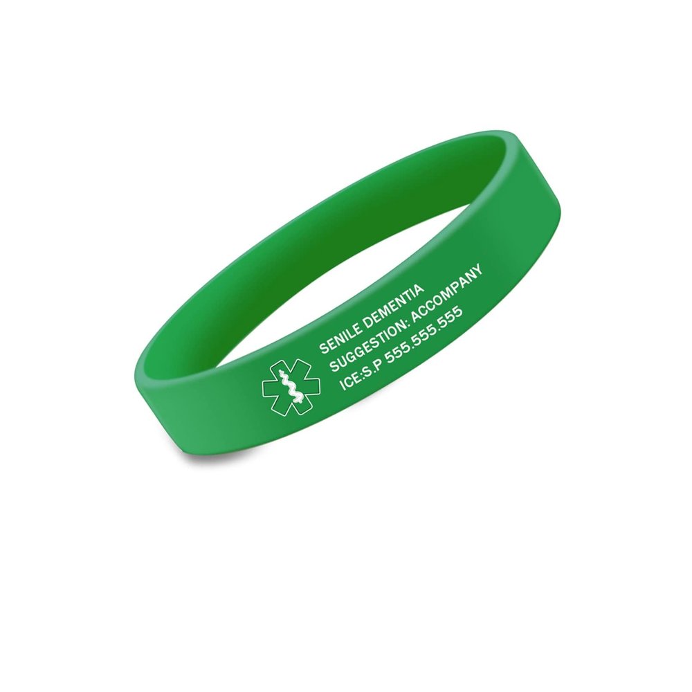 Personalized Medical Silicone Bracelets Sport Emergency ID Bracelet for Men Women Engraving Identify Bracelet Waterproof ID Alert Bracelets