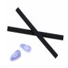 Caulo Replacement Kit of Temple Ear Socks and Nose Pads Compatible with Oakley Tincup OX3184 Glass Sunglass Frames (Black w Clear Nose Pads - 1 Set) view 1