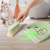 Dust Pan and Brush Set - Small Dustpan and Brush Set, Handheld Broom and Dustpan Set, Brush and Dust Pan Set for Car, Pet Care, Office, 14 x 8.7 inch, Green view 3