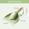 Dust Pan and Brush Set - Small Dustpan and Brush Set, Handheld Broom and Dustpan Set, Brush and Dust Pan Set for Car, Pet Care, Office, 14 x 8.7 inch, Green view 4