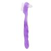 False Teeth Brush, Teeth Cleaning for Elderly, Portable Plaque, Dirt Removal, Denture Gift Home, Travel, Manual Brushes pro(Purple) view 1