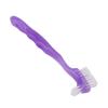 False Teeth Brush, Teeth Cleaning for Elderly, Portable Plaque, Dirt Removal, Denture Gift Home, Travel, Manual Brushes pro(Purple) view 4