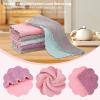 22 Pack Kitchen Dish Cloths, Reusable Dish Towels, Nonstick Oil Washable Fast Drying, Super Absorbent Coral Velvet Cleaning Cloths for Cleaning Tableware, Kitchen, Bathroom(Pink-purple-10" x 6") view 3