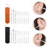 FOMIYES 4sets Stainless Steel Ear Cleaning Spoons Practical Ear Wax Removal Tools Elegant and Pouches for Safe Comfortable Use view 4