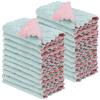 22 Pack Kitchen Dish Cloths, Reusable Dish Towels, Nonstick Oil Washable Fast Drying, Super Absorbent Coral Velvet Cleaning Cloths for Cleaning Tableware, Kitchen, Bathroom (Pink-green-10" x 6") view 1