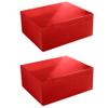 CECOBOX - Valentine Gift Boxes with Lids for Presents 13''x10.75''x5.5'' - Glossy, Collapsible Magnetic Closure Gift Box - Groomsmen & Bridesmaid Proposal Boxes, Wedding, PR, Birthdays, Holidays (Red) view 1