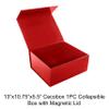 CECOBOX - Valentine Gift Boxes with Lids for Presents 13''x10.75''x5.5'' - Glossy, Collapsible Magnetic Closure Gift Box - Groomsmen & Bridesmaid Proposal Boxes, Wedding, PR, Birthdays, Holidays (Red) view 3